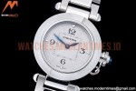 Cartier - Pasha Ladies SS/SS White/Num AF Qtz