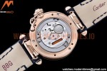 Cartier - Pasha Ladies Blue RG/LE White/Num AF Qtz