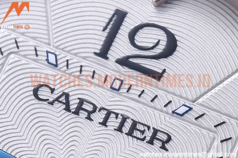 Cartier - Pasha Ladies Blue RG/LE White/Num AF Qtz