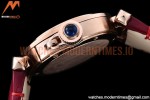 Cartier - Pasha Ladies Red RG/LE White/Num AF Qtz
