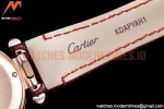 Cartier - Pasha Ladies Red RG/LE White/Num AF Qtz