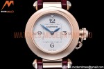 Cartier - Pasha Ladies Red RG/LE White/Num AF Qtz