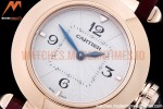 Cartier - Pasha Ladies Red RG/LE White/Num AF Qtz
