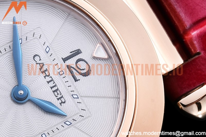 Cartier - Pasha Ladies Red RG/LE White/Num AF Qtz