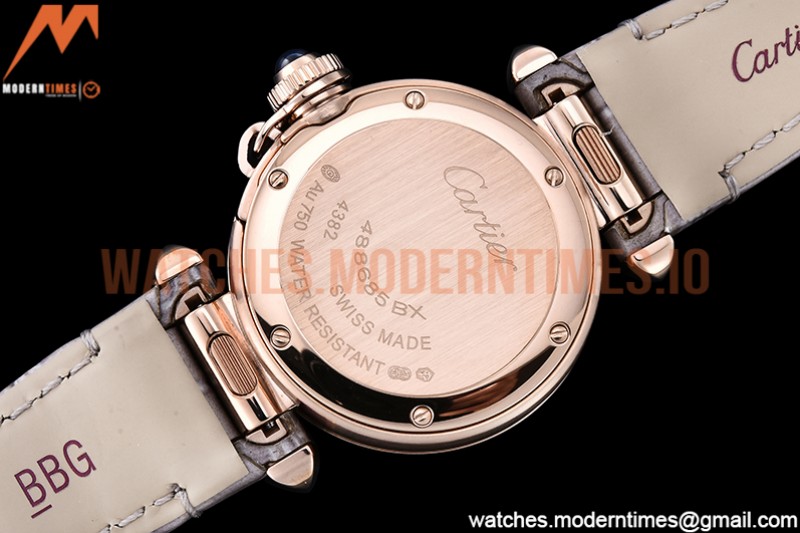 Cartier - Pasha Ladies Grey RG/LE White/Num AF Qtz