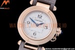 Cartier - Pasha Ladies Grey RG/LE White/Num AF Qtz