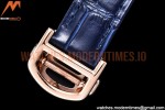 Cartier - Pasha Ladies Dia Blue RG/LE White/Num AF Qtz