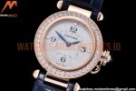 Cartier - Pasha Ladies Dia Blue RG/LE White/Num AF Qtz