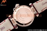 Cartier - Pasha Ladies Dia Red RG/LE White/Num AF Qtz
