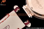 Cartier - Pasha Ladies Dia Red RG/LE White/Num AF Qtz