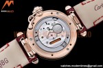 Cartier - Pasha Ladies Dia Red RG/LE White/Num AF Qtz