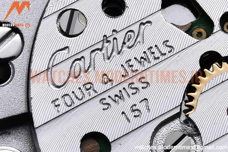 Cartier - Pasha Ladies Dia Red RG/LE White/Num AF Qtz
