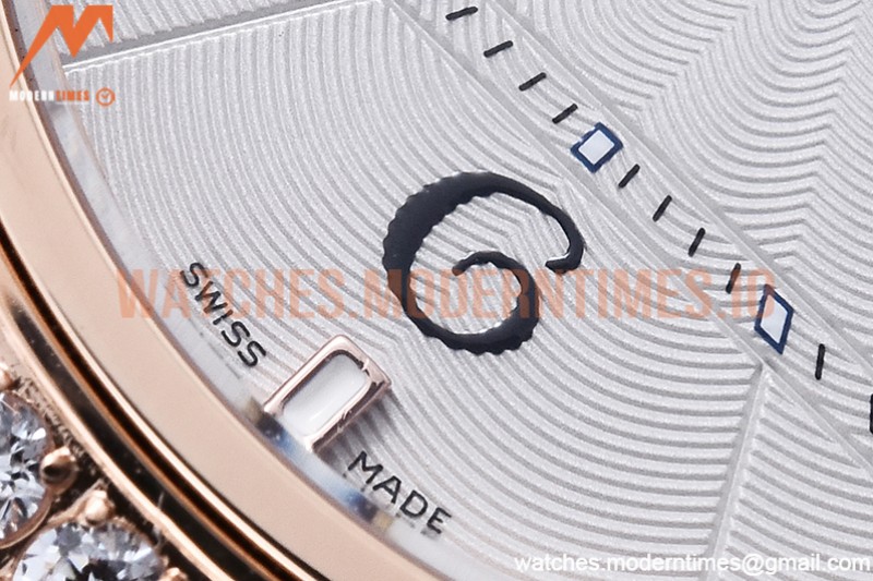 Cartier - Pasha Ladies Dia Red RG/LE White/Num AF Qtz