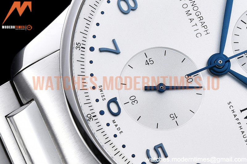 IWC - Portuguese Chrono Ed SS/SS Wht/Blue Num ZF A7750