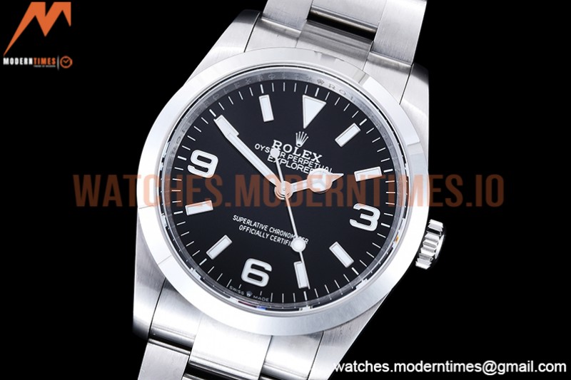 Rolex - Explorer 1 124270 36mm 904L SS/SS Blk GMF V2 VR3230