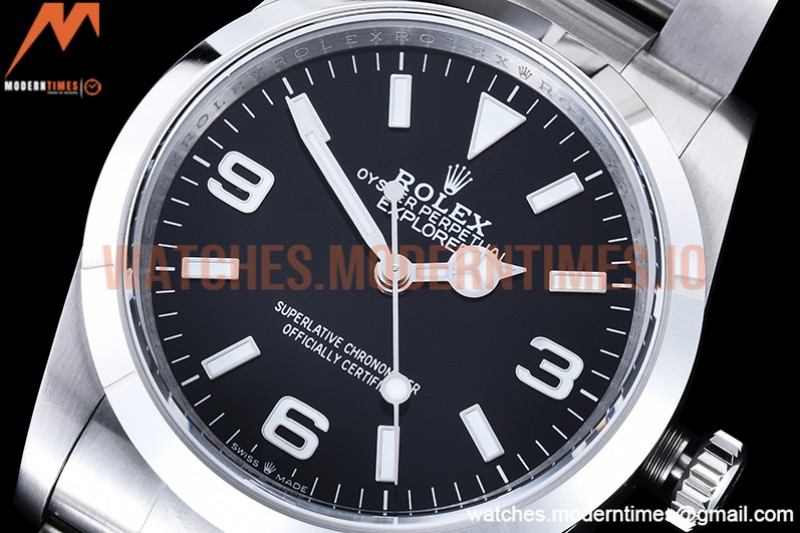 Rolex - Explorer 1 124270 36mm 904L SS/SS Blk GMF V2 VR3230
