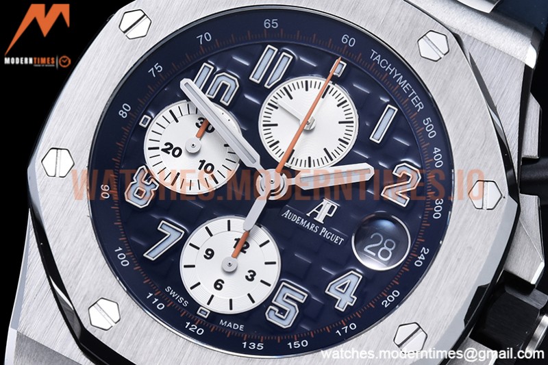 Audemars Piguet - AP ROO Chronograph SS/RU Blue/Num JJF A3126 Mod
