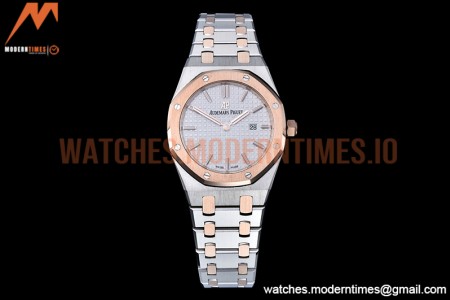 Audemars Piguet - Royal Oak Ladies 67650SR 33mm RG/SS White JJF Qtz
