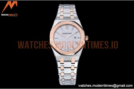 Audemars Piguet - Royal Oak Ladies 67650SR 33mm RG/SS White JJF Qtz