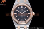 Audemars Piguet - Royal Oak Ladies 67650SR 33mm RG/SS Black JJF Qtz