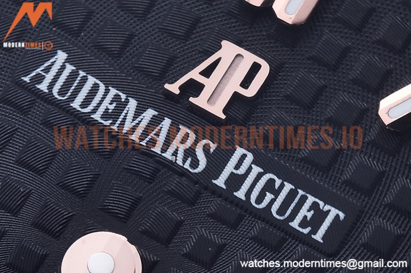 Audemars Piguet - Royal Oak Ladies 67650SR 33mm RG/SS Black JJF Qtz