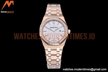 Audemars Piguet - Royal Oak Ladies 67651OR 33mm Dia RG/RG White JJF Qtz