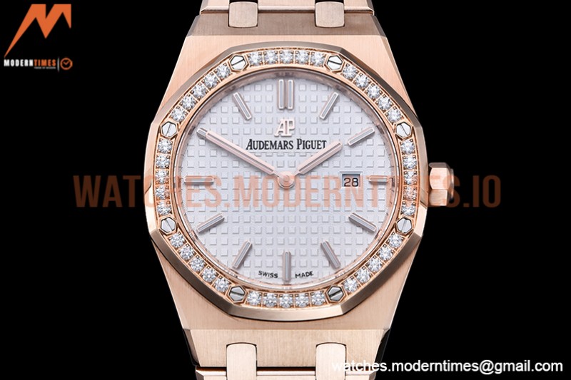 Audemars Piguet - Royal Oak Ladies 67651OR 33mm Dia RG/RG White JJF Qtz