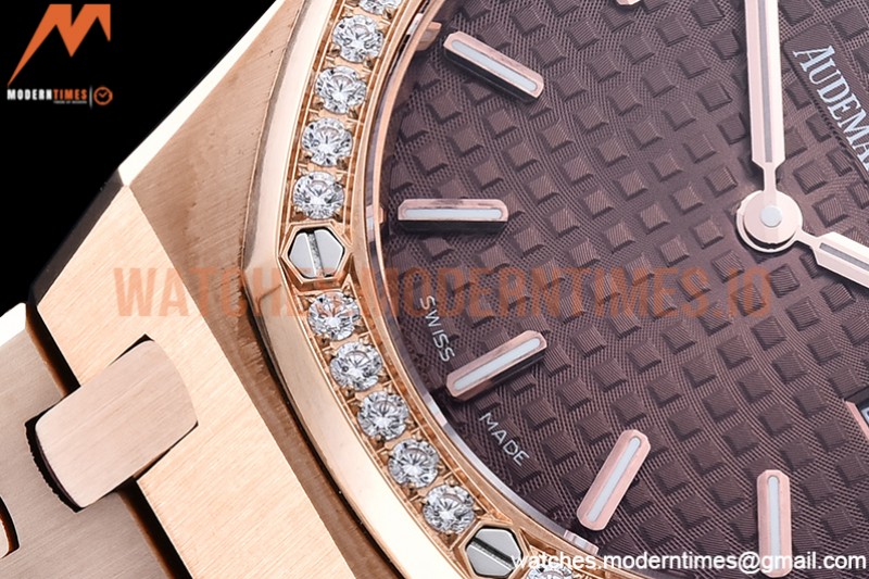 Audemars Piguet - Royal Oak Ladies 67651OR 33mm Dia RG/RG Brown JJF Qtz