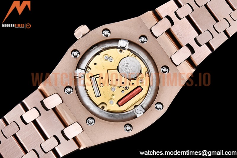 Audemars Piguet - Royal Oak Ladies 67651OR 33mm Dia RG/RG Black JJF Qtz