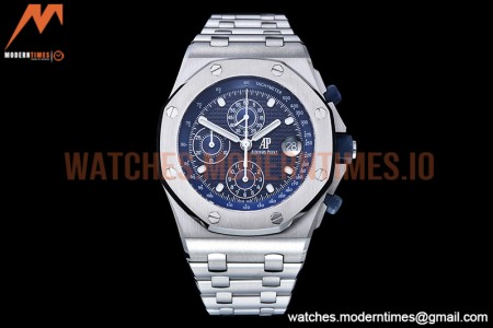 Audemars Piguet - AP ROO Chronograph SS/SS Blue/Dot JJF A3126 Mod