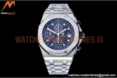 Audemars Piguet - AP ROO Chronograph SS/SS Blue/Dot JJF A3126 Mod