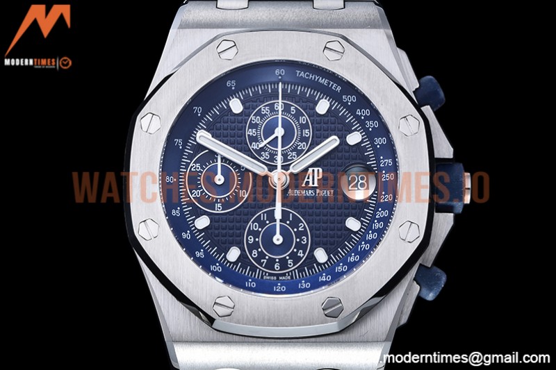 Audemars Piguet - AP ROO Chronograph SS/SS Blue/Dot JJF A3126 Mod