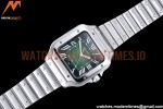 Cartier - Santos De Cartier 2018 Mens XL SS/SS Green BVF MY9015