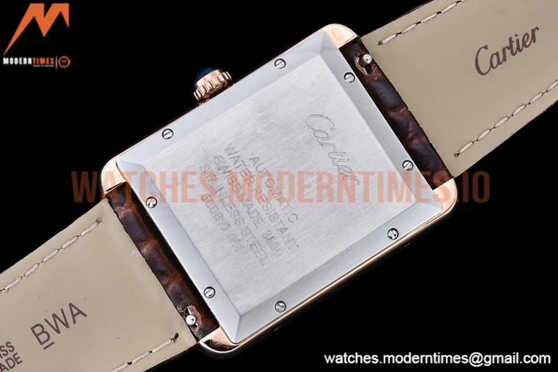 Cartier - Tank Solo Brn-C RG/LE White TWF Miyota 9015