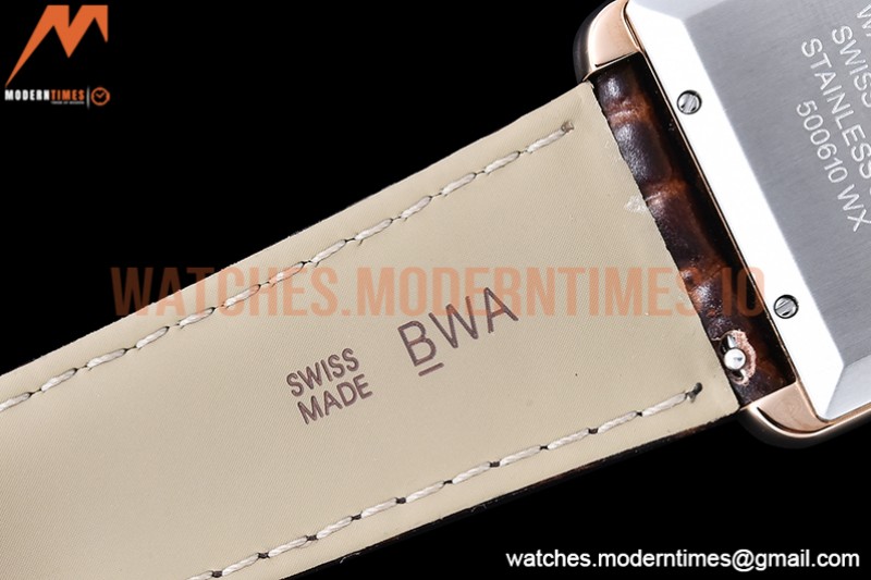 Cartier - Tank Solo Brn-C RG/LE White TWF Miyota 9015