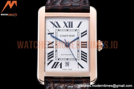 Cartier - Tank Solo Brn-C RG/LE White TWF Miyota 9015
