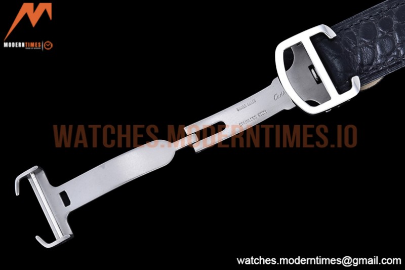 Cartier - Tank Solo Blk-C SS/LE White TWF Miyota 9015