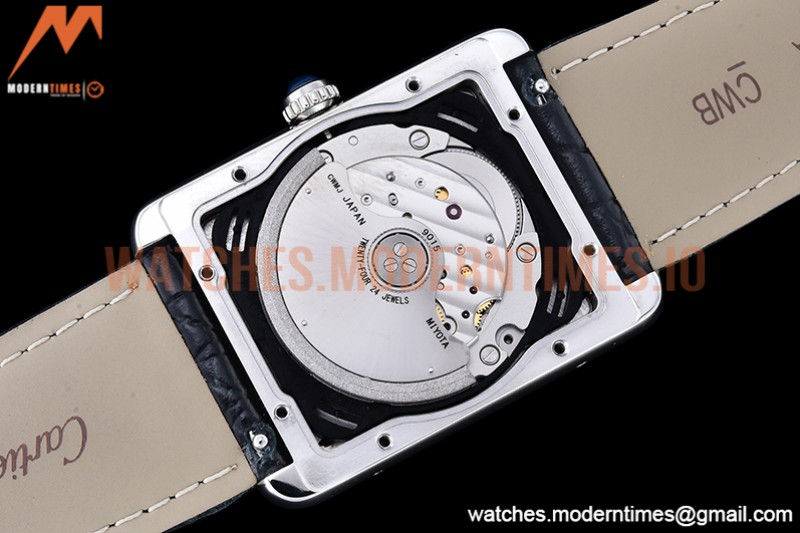 Cartier - Tank Solo Blk-C SS/LE White TWF Miyota 9015