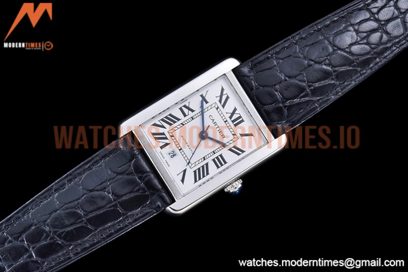 Cartier - Tank Solo Blk-C SS/LE White TWF Miyota 9015