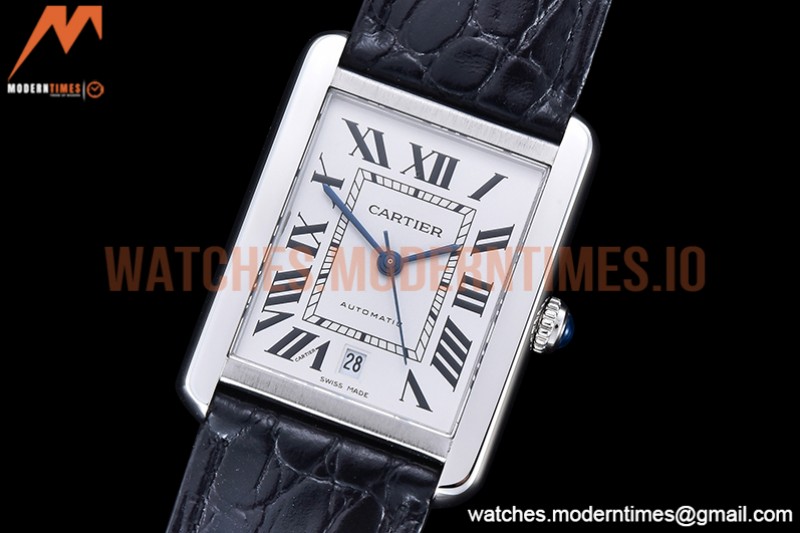 Cartier - Tank Solo Blk-C SS/LE White TWF Miyota 9015