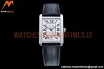 Cartier - Tank Solo Blk SS/LE White TWF Miyota 9015