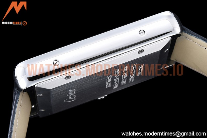 Cartier - Tank Solo Blk SS/LE White TWF Miyota 9015