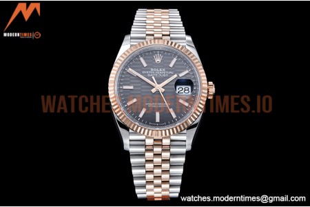 Rolex - DJ 36mm Jub Flt 904L RG/SS P-Grey/Stk VSF VS3235