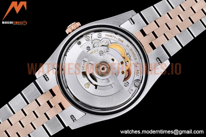 Rolex - DJ 36mm Jub Flt 904L RG/SS P-Grey/Stk VSF VS3235