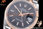 Rolex - DJ 36mm Jub Flt 904L RG/SS P-Grey/Stk VSF VS3235