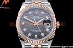 Rolex - DJ 36mm Jub Flt 904L RG/SS P-Grey/Dia VSF VS3235