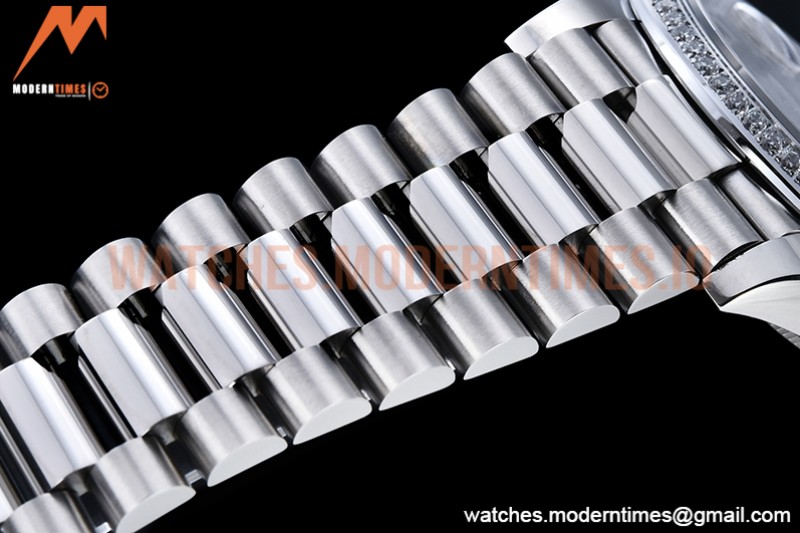 Rolex - DayDate 40mm Flt Dia SS/SS Grey/Stk GSF A2836 Mod