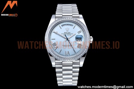 Rolex - DayDate 40mm Flt Dia SS/SS L-Blue/Rm GSF A2836 Mod