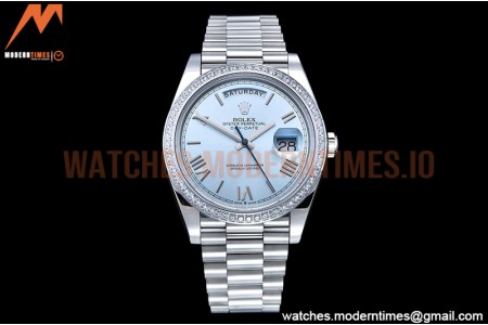 Rolex - DayDate 40mm Flt Dia SS/SS L-Blue/Rm GSF A2836 Mod