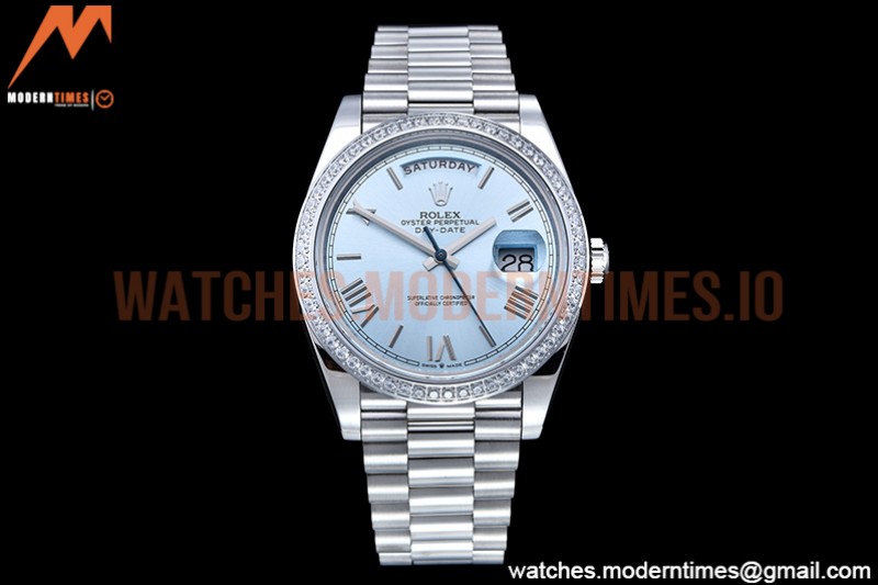 Rolex - DayDate 40mm Flt Dia SS/SS L-Blue/Rm GSF A2836 Mod